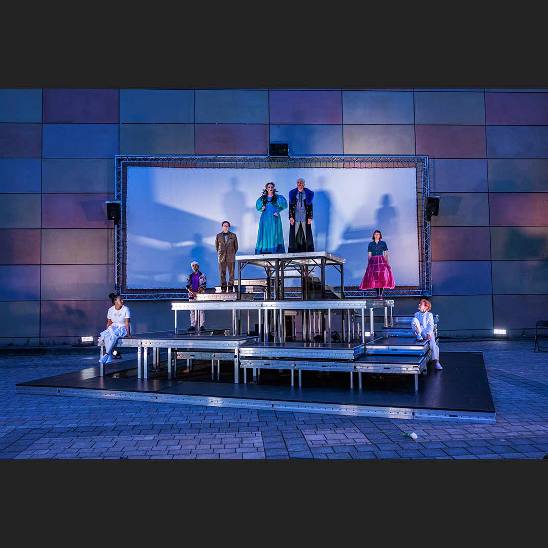 Aufnahme vom Theaterstück Hamlet unter der Regie von Werner Müller