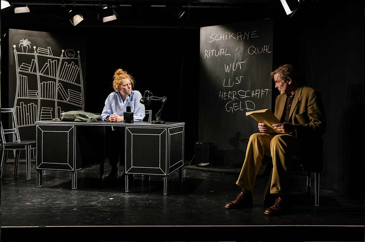 Aufnahme vom Theaterstück Oleanna unter der Regie von Werner Müller